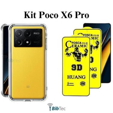 Imagem de Kit 2UN Película Fosca + Capa Transparente para Xiaomi Poco X6 PRO 5G 