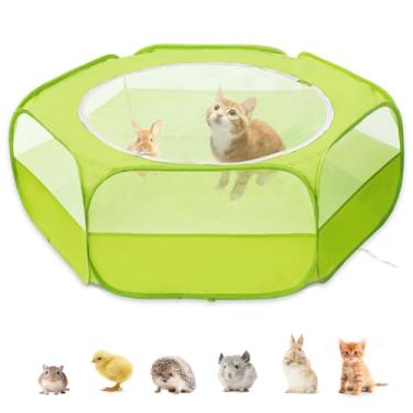 Imagem de XIRGS Cercadinho para Animais Pequenos, Cercadinho para Animais de Estimação para Gatos/Coelhos/Hamsters/Porquinhos-Da-Índia/Coelhos/Furões/Gatinhos, Chocadeira para Pintinhos, Gaiola, Barraca, Cercad