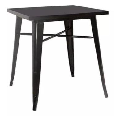 Imagem de Mesa Bar Restaurante Quadrada Tolix Iron Preto 80x80
