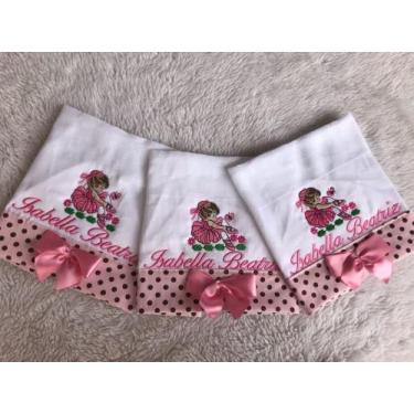 Imagem de Kit 3 Fraldas de Boca Bordado - Maryanjo Bolsas Personalizadas