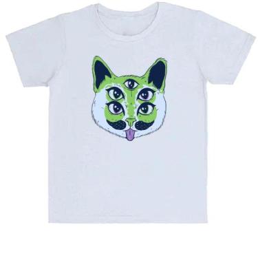 Imagem de Camiseta Infantil  Alien Cat Gato Alienígena - Alearts, 16