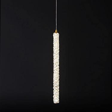 Imagem de Nordic Creative LED Light Luxury Crystal Art Chandeliers Long Small Hanging Lamp Quarto Cabeceira Simples Bar Decorativo Pendant Light Lighting