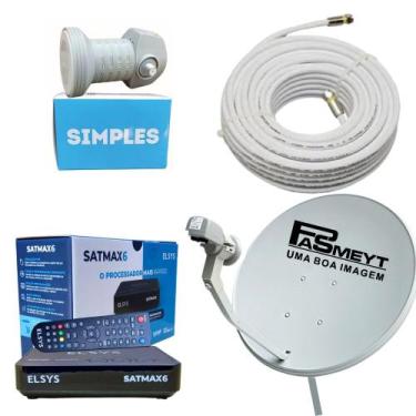 Imagem de Kit Da Nova Antena Parabólica Completa 60cm Ku - Elsys