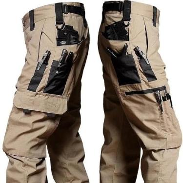 Imagem de Calça Cargo Tática Masculina à Prova d'Água - Resistente, com Vários B