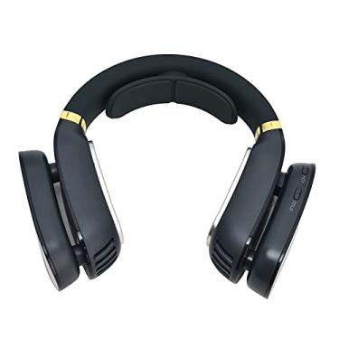 Imagem de Ventilador do Pescoço de LED Fan Sem Lâmina Com Função de Aquecimento e Refrigeração Baixo Ruído Duplo 3 Velocidades para Viajar Estudos de Caminhada (Azul)