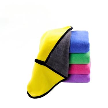 Imagem de Kit Toalha Microfibra 2 Lados 600GMS Limpeza Automotiva(5 Unidades)