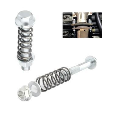 Imagem de Kit de parafusos e porcas de escape M10 x 1,5 x 75 mm, inclui 2 conjuntos de parafusos de coletor de escape + molas de escape + porcas + juntas, parafuso de escape de substituição de peças automotivas