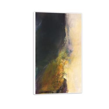 Imagem de MUHJDYC Arte de parede abstrata moldura branca famosa pintura - impressão em tela - fotos modernas de sala de estar decoração de parede - pôster de arte de parede de escritório (21,1) 30x50cm-12x19in