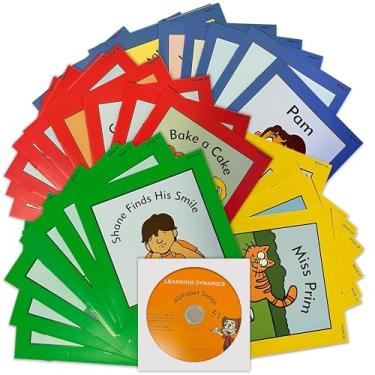 Imagem de Learning Dynamics 53 Decodable Reading Books & Music CD – Basic Learn How to Read Books for 4-7 Year Olds – Teaches Phonics, Words & Reading – Includes 53 Unique Books to Start Reading