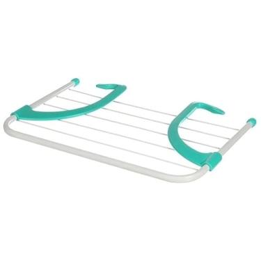 Imagem de Varal Portátil para Porta e Janela, 34 cm x 53 cm, Aço, 2,6 metros, 400g