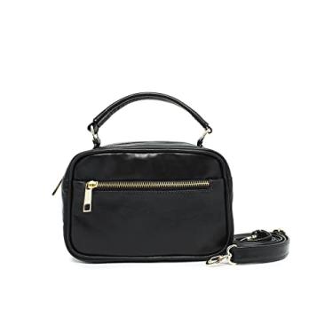 Imagem de Bolsa a Tiracolo Feminina de Couro Modelo Milena - Relicário (Preto)