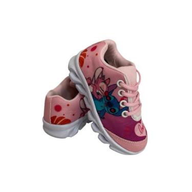 Imagem de Tenis Menina Lilo Stich Rosa Luzinha Led Macio Confortavel - Delite, 2