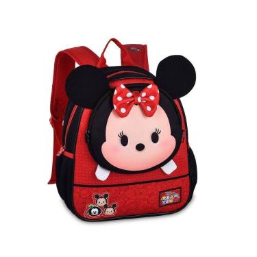 Imagem de Mochila De Costas Escolar Infantil Minnie 3D Alça Acolchoada
