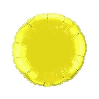 Imagem de Balão de Festa Metalizado 20" 50cm - Redondo Amarelo - 01 Unidade - Fl