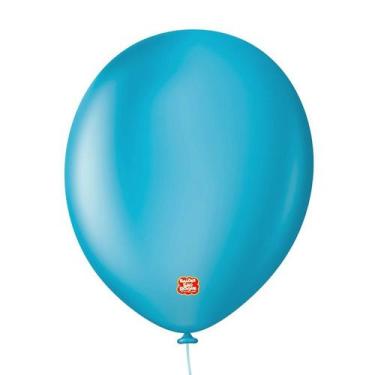 Imagem de Balão Profissional Premium Uniq 11" 28cm - Azul Topázio - 15 unidades 