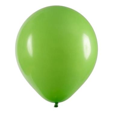 Imagem de Balão de Festa Redondo Profissional Látex Liso - Verde Lima - Art-Late