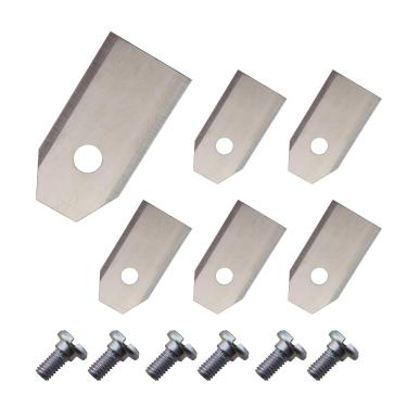 Imagem de CTWHA 30 peças de lâminas de aço inoxidável para cortador de grama de jardim 18 x 35 mm com parafusos, peça de substituição de ferramenta elétrica mecânica externa compatível com modelos 265ACX/305