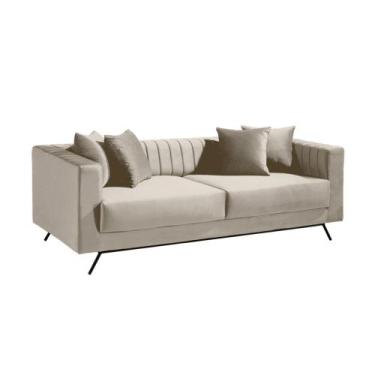 Imagem de Sofá Living Taiti 2,10 - Best Mobília, Veludo Bege