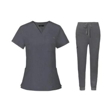 Imagem de Uniforme Médico para Enfermeira - Conjunto de Scrubs para Hospital e C