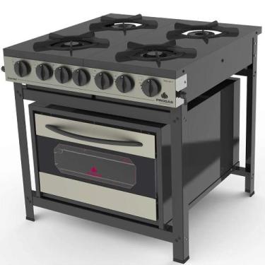 Imagem de Fogão Progás 2 Queimadores Simples 2 Duplos com Forno PRGE-402F GOURME
