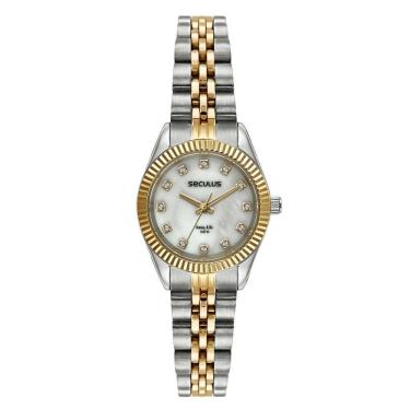 Imagem de Relógio Seculus Feminino Ref: 77257Lpsvba2 Clássico Aço