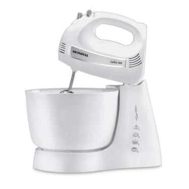 Imagem de Batedeira Mondial Cake Premium 4 Velocidades + Turbo 500W Branco 127V - B-50-W