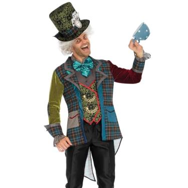 Imagem de Fantasia Chapeleiro Maluco Adulto Masculino Com Cartola e Gravata P 38-40