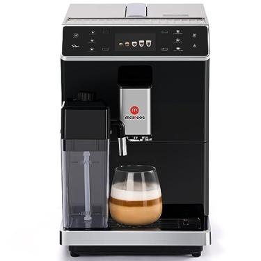 Imagem de Mcilpoog Máquina de café expresso super automática, máquina de café expresso totalmente automática com moedor, máquina de café com tela sensível ao toque fácil de usar com espumador de leite. (WS-202)