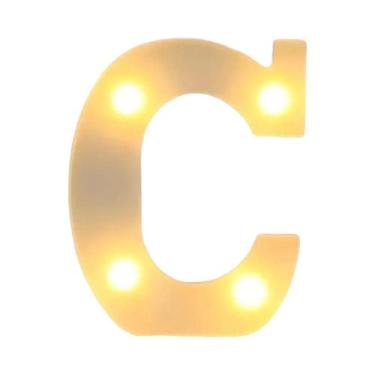 Imagem de Luz de LED em Forma de Letra 16cm - Luminária Noturna para Casa, Bar e