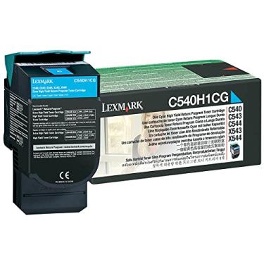 Imagem de Lexmark Cartucho de toner C540H1CG C540 C543 C544 C546 X543 X544 X548 (Ciano) em embalagem de varejo