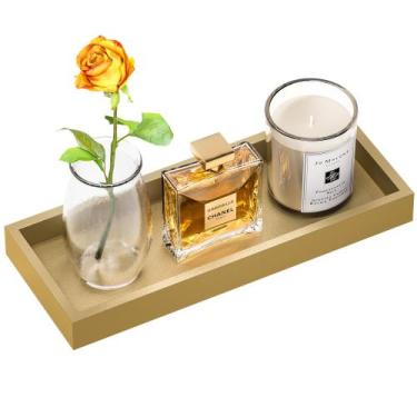Imagem de Bandeja de vaidade ZHWS Gold para dispensador de sabonete, perfume, jo