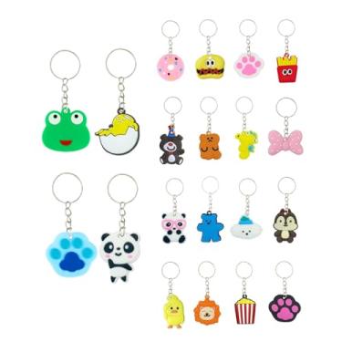 Imagem de GADMEXILY 100 Peças De Chaveiro De Desenho Animado Para Lembrancinhas De Festa Infantil, Mini Chaveiro Fofo Para Prêmios De Sala De Aula, Presente De Lembrancinhas De Festa De Natal De Aniversário, Su