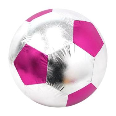 Imagem de YIJU Bola de futebol inflável, equipamento de treinamento, bola de futebol leve e brilhante, resistente à pressão, brinquedo infantil para jogos, partidas, Roxo