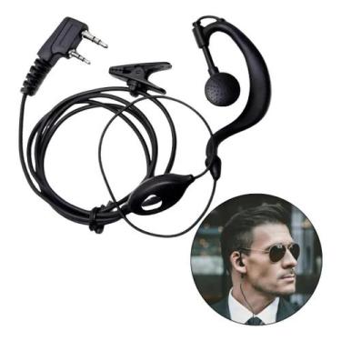 Imagem de Fone de Ouvido PTT para Rádio Comunicador com Microfone para HT Baofen