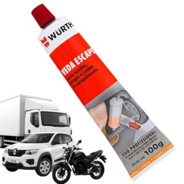 Imagem de Veda Escapamento Escape Tampa Furo Tira Vazamento Carro Moto Caminhão Veda Escape 100g