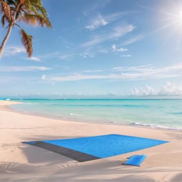 Imagem de Cobertor de praia para piquenique ao ar livre impermeável suprimentos de acampamento à prova de areia 1-7 adulto 78 × 203 cm almofada dobrável leve tapete de praia