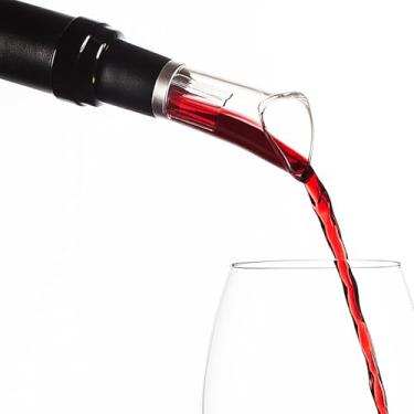 Imagem de Bico aerador de vinho 2 em 1 em forma de flor - rolha de vedação a vácuo e decantador rápido para garrafas de vinho, acessório de derramamento de vinho de silicone acrílico