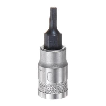Imagem de Torx Bit Socket T10 Solid Star 1/10.2 cm Drive 3.7 cm Comprimento S2 Bit de aço CR-V soquete para chave catraca, barra deslizante, haste de extensão