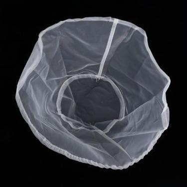 Imagem de Reutilizável malha fina gaze de soja coador de alimentos forma tigela saco de leite de nozes saco de filtro de café saco de filtro de nylon (L-200mesh)