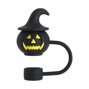 Imagem de Capa de silicone temática de Halloween para canudos de 8 a 10 mm, plugue 3D reutilizável para acessórios de bebida (estilo 3)
