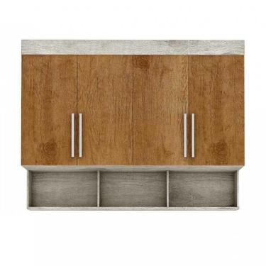 Imagem de Modulo Ja Georgia Armário Aereo 1,60m Avelã / Jequitibá Marrom-claro