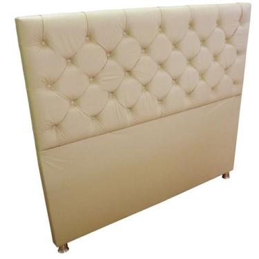 Imagem de Cabeceira Casal Capitonê   Bege 140X120 RBL - Pro Quarto, Casal, MDF/P
