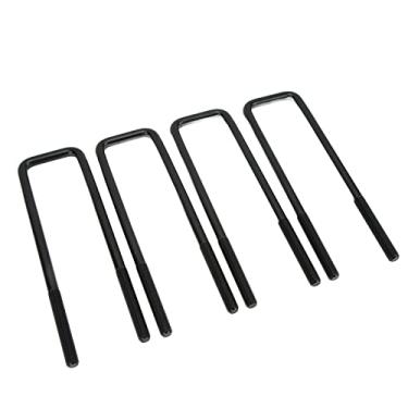 Imagem de Kit de Parafusos U Traseiros de 12 Polegadas, Ajuste de Aço para Silverado 1500 1999-2010, Oferece Segurança Máxima, Design de Topo Plano, Construção Robusta, Revestimento de pó