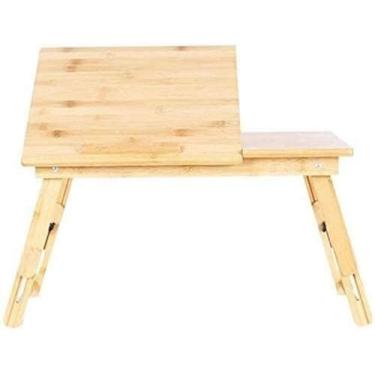 Imagem de Mesa dobrável para laptop, mesa dobrável, mesa de jardim, mesa de jantar, mesa dobrável, altura ajustável, bandeja de cama para laptop
