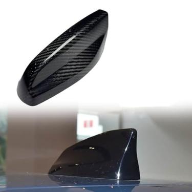 Imagem de FINMOKAL Capa de antena de fibra de carbono, tampa de base aérea de teto de barbatana de tubarão compatível com Land Rover Defender 2020-2024 (preto)