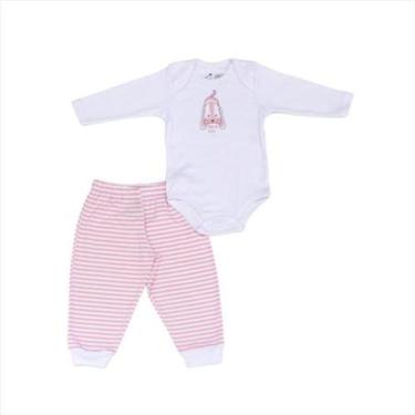 Imagem de Conjunto Calça e Body Manga Longa Infantil Feminino Dabegio 23083, Bra