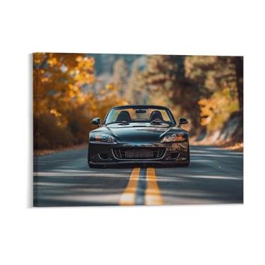 Imagem de HouLaiZhe Jdm S2000 Modificação Esportiva Outono Posters Tela Estética Decoração de Parede Pintura de Parede Impressões Sala de Galeria Decoração de Parede para Quarto Sala de Estar Escritório 18 x 24