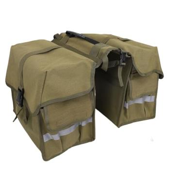 Imagem de Luocute Bolsa de Rack Traseiro para Bicicleta, Pannier de Lona à Prova D'água à Prova de Rasgo para Porta-malas de Bicicleta Com Tiras Reflexivas e Fivela de Liberação Rápida, para (30L)