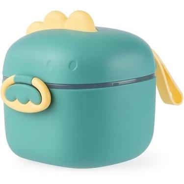 Imagem de Pote Dosador de Leite em Pó Infantil com Colher Medidora -Tamanho P (VERDE)