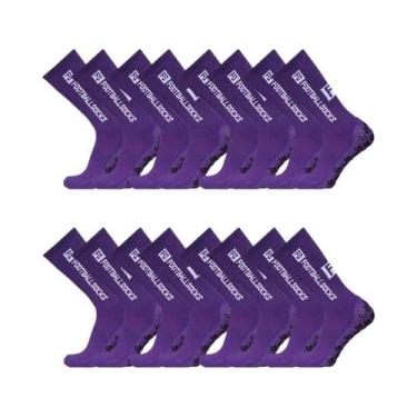 Imagem de Meias De Futebol De Cano Médio Coladas, 8 Pares, Antiderrapantes, Resp